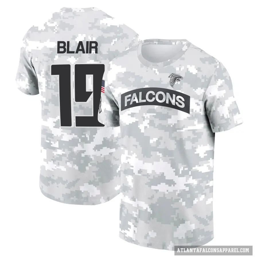 Men's ＃19 Chris Blair Atlanta Falcons Camo Arctic 2024 Salute to Service Performance T-Shirt