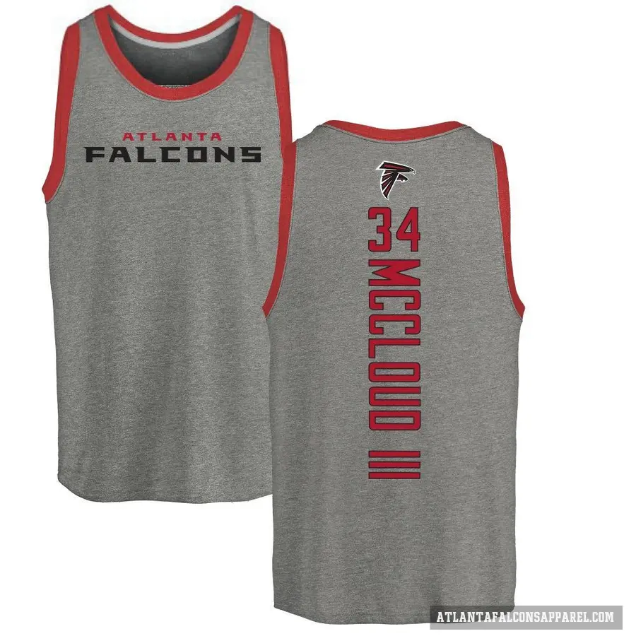 Men's ＃34 Ray-Ray McCloud III Atlanta Falcons Ash Backer Tank Top