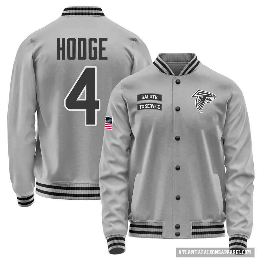 Men's ＃4 KhaDarel Hodge Atlanta Falcons Gray Salute to Service Performance Jacket