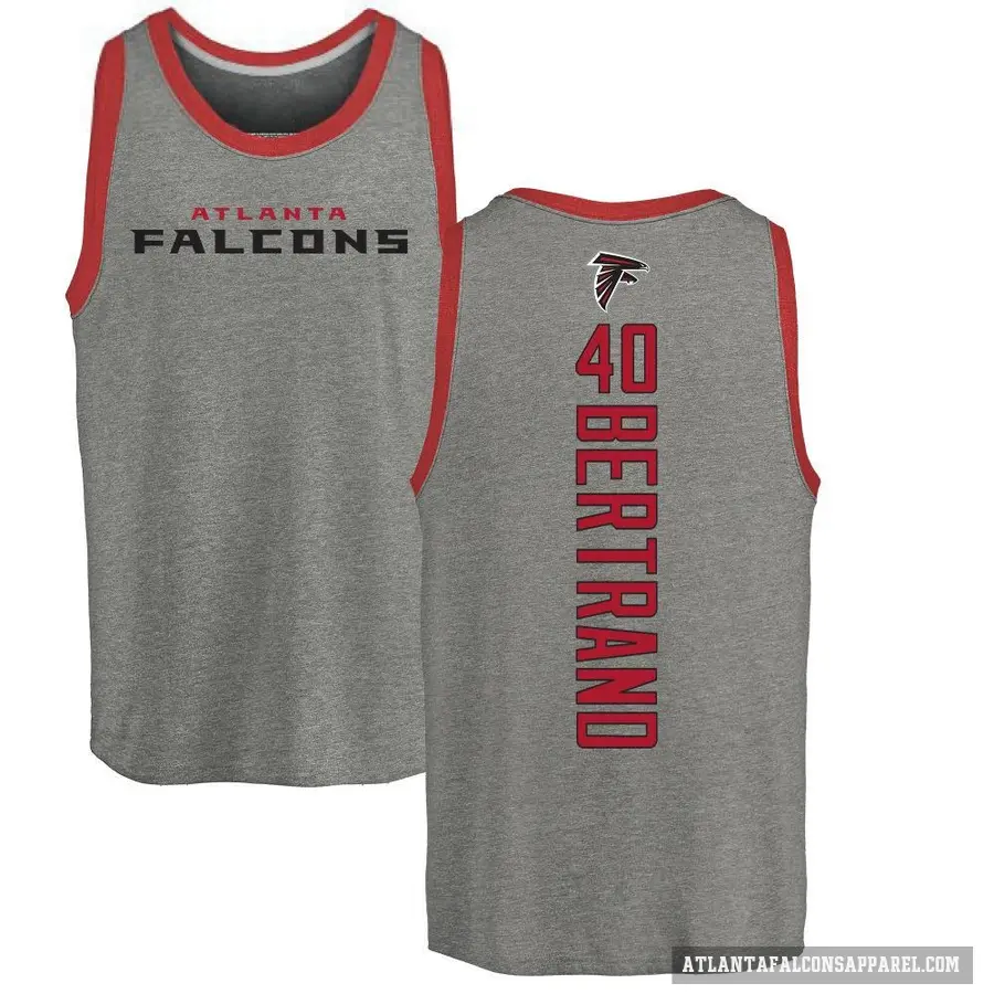 Men's ＃40 JD Bertrand Atlanta Falcons Ash Backer Tank Top