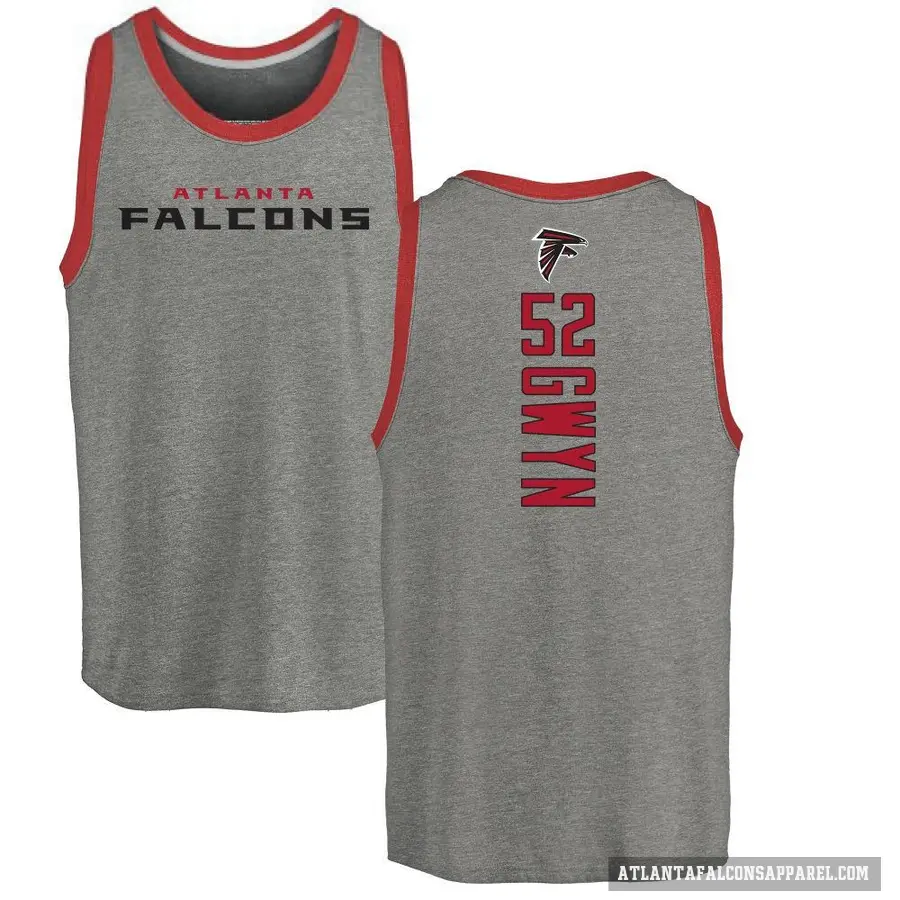 Men's ＃52 Jovaughn Gwyn Atlanta Falcons Ash Backer Tank Top