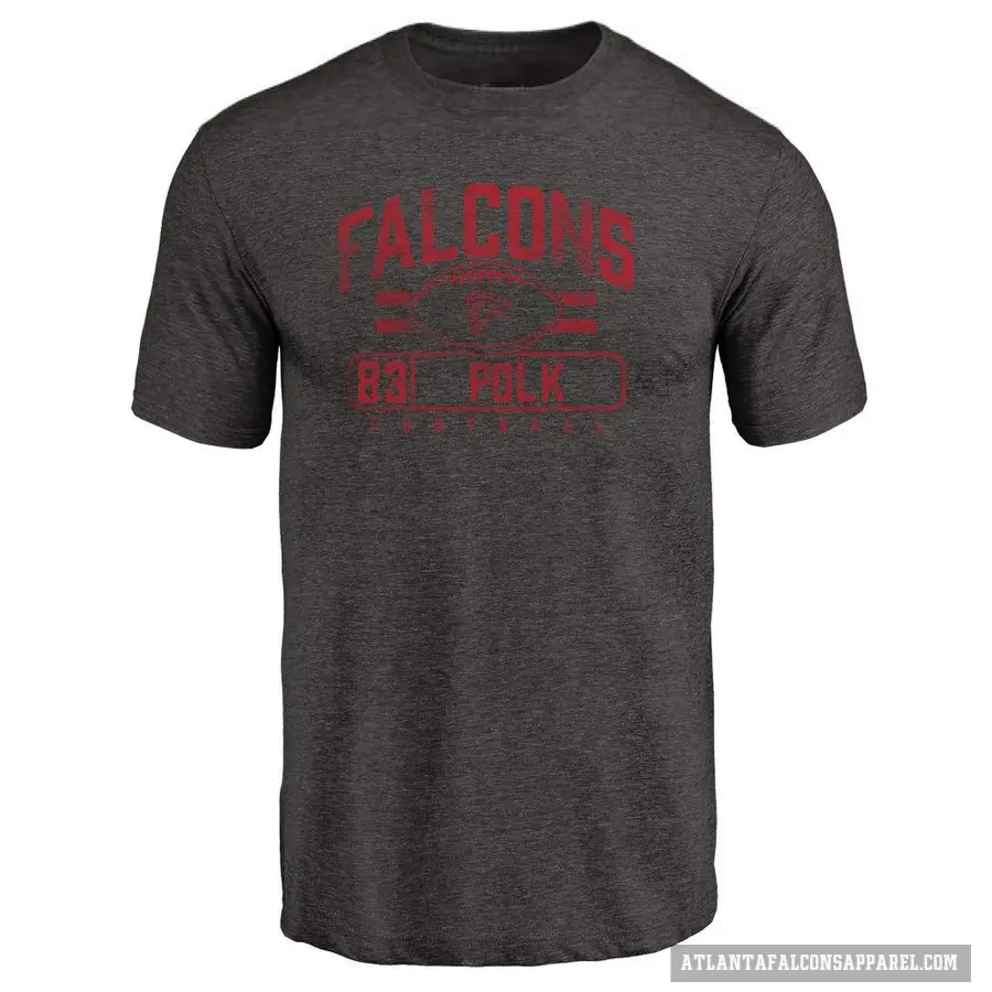 Men's ＃83 Makai Polk Atlanta Falcons Black Flanker T-Shirt