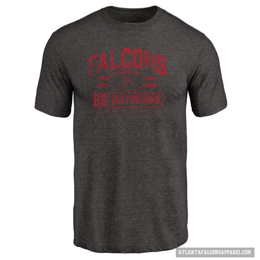 Men's ＃85 Teagan Quitoriano Atlanta Falcons Black Flanker T-Shirt