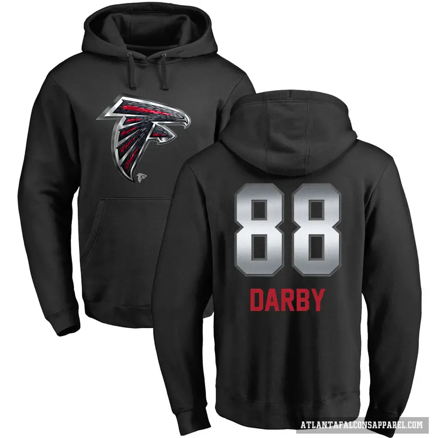 Men's ＃88 Frank Darby Atlanta Falcons Black Midnight Mascot Pullover Hoodie