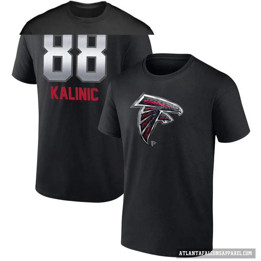 Men's ＃88 Nikola Kalinic Atlanta Falcons Black Midnight Mascot T-Shirt