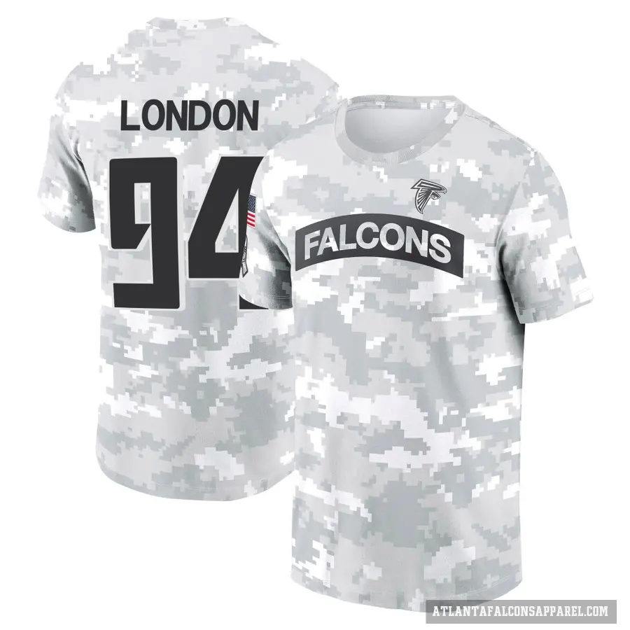 Men's ＃94 LaCale London Atlanta Falcons Camo Arctic 2024 Salute to Service Performance T-Shirt