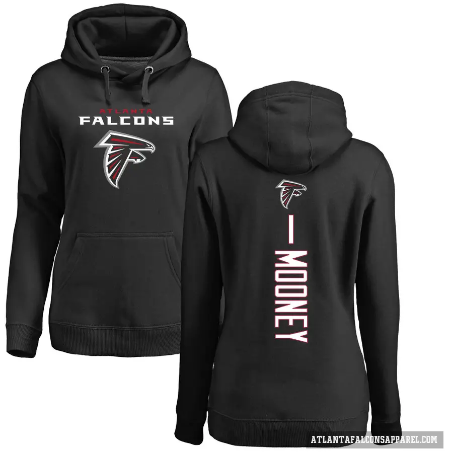 Women's ＃1 Darnell Mooney Atlanta Falcons Black Pro Line Backer Pullover Hoodie