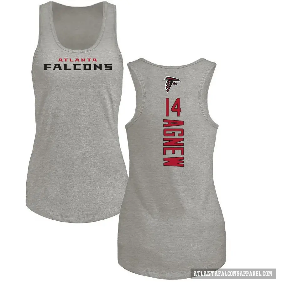 Women's ＃14 Jamal Agnew Atlanta Falcons Ash Backer Tank Top