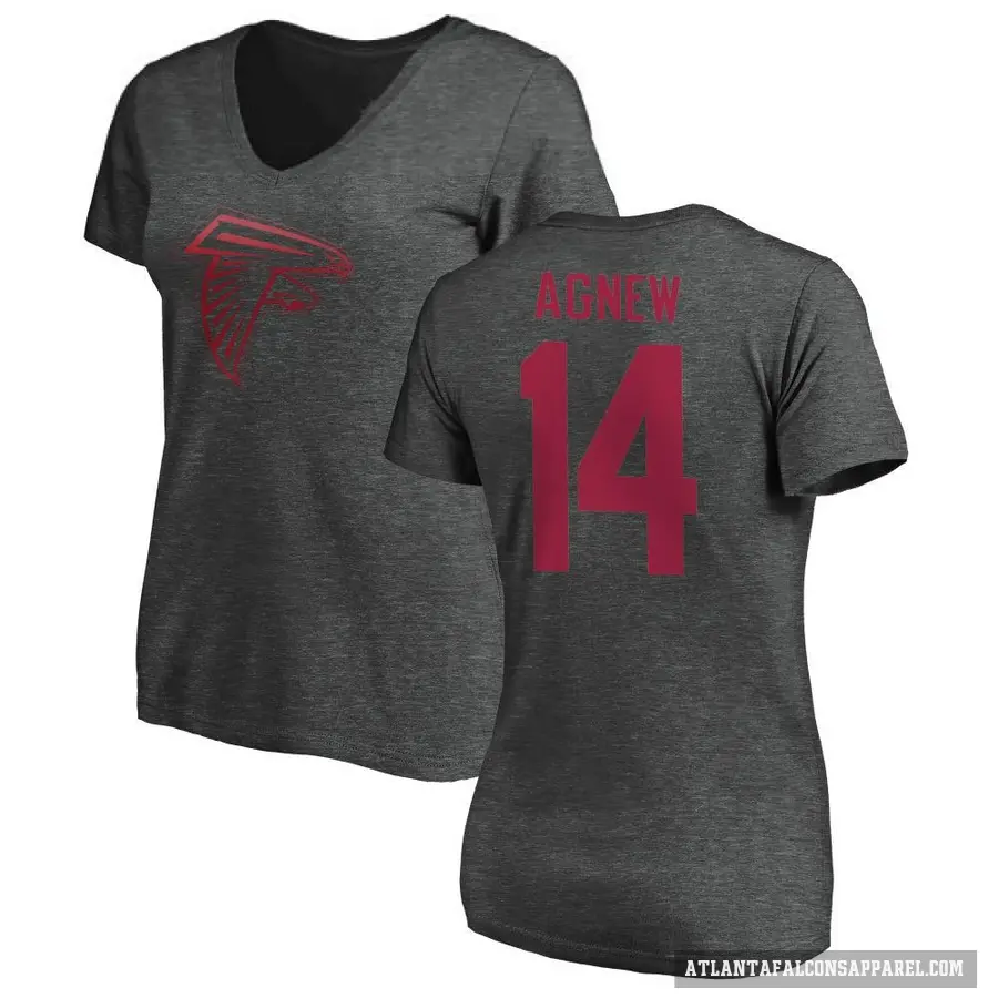 Women's ＃14 Jamal Agnew Atlanta Falcons Ash One Color T-Shirt