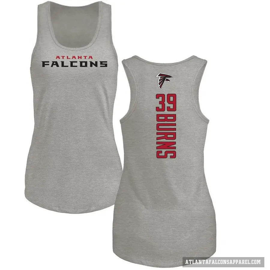 Women's ＃39 Robert Burns Atlanta Falcons Ash Backer Tank Top