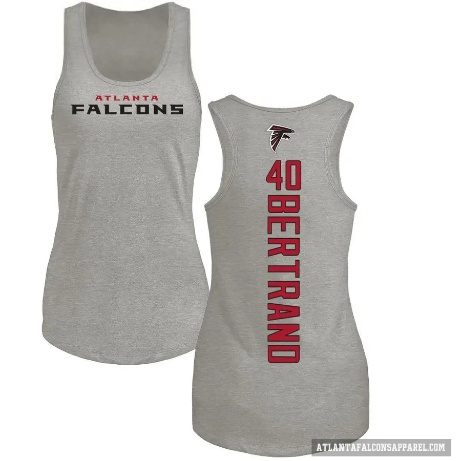 Women's ＃40 JD Bertrand Atlanta Falcons Ash Backer Tank Top