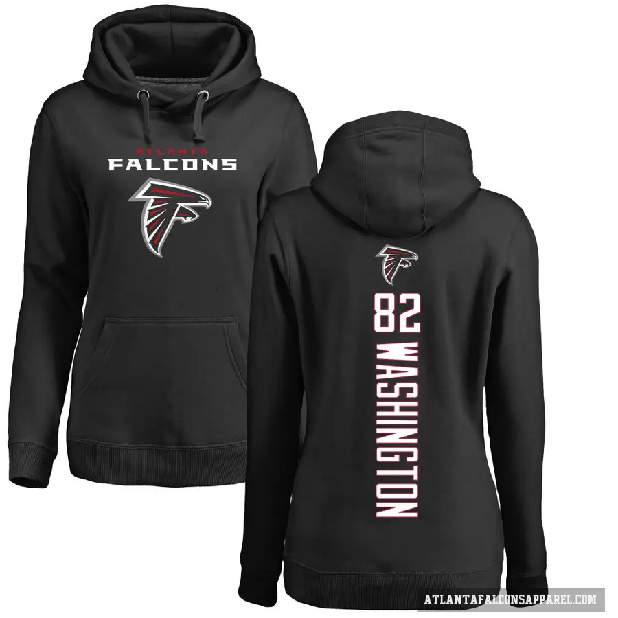 Women's ＃82 Casey Washington Atlanta Falcons Black Pro Line Backer Pullover Hoodie