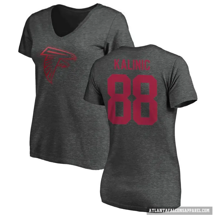 Women's ＃88 Nikola Kalinic Atlanta Falcons Ash One Color T-Shirt