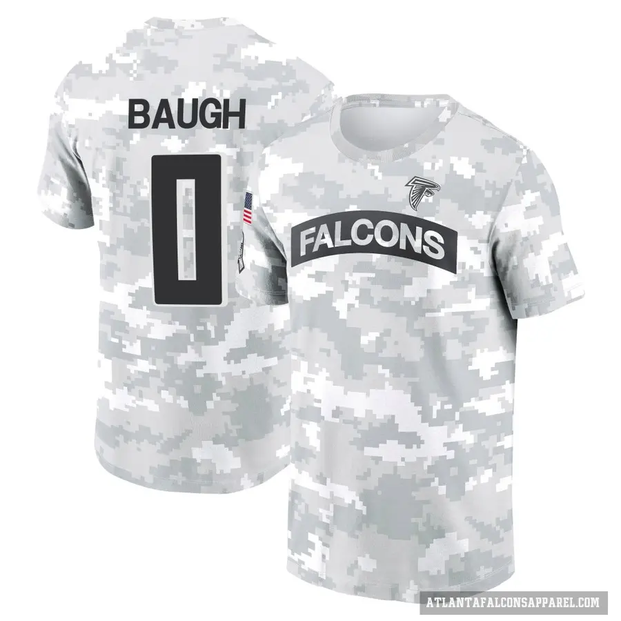 Youth ＃0 Kyler Baugh Atlanta Falcons Camo Arctic 2024 Salute to Service Performance T-Shirt