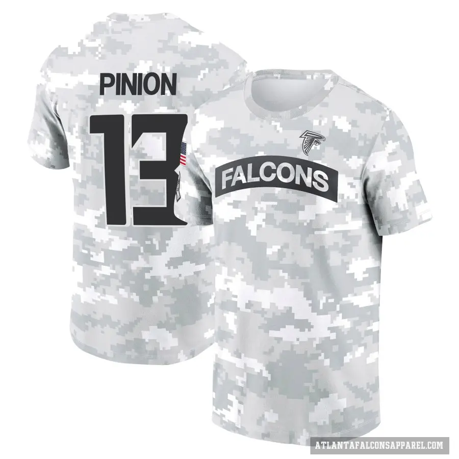 Youth ＃13 Bradley Pinion Atlanta Falcons Camo Arctic 2024 Salute to Service Performance T-Shirt