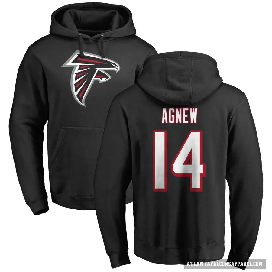 Youth ＃14 Jamal Agnew Atlanta Falcons Black Pro Line Logo Pullover Hoodie