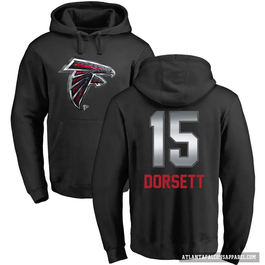 Youth ＃15 Phillip Dorsett II Atlanta Falcons Black Midnight Mascot Pullover Hoodie