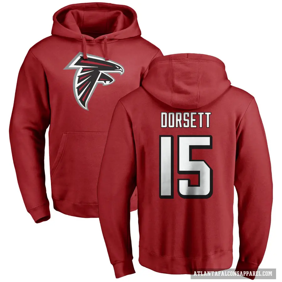 Youth ＃15 Phillip Dorsett II Atlanta Falcons Red Pro Line Name & Number Logo Pullover Hoodie