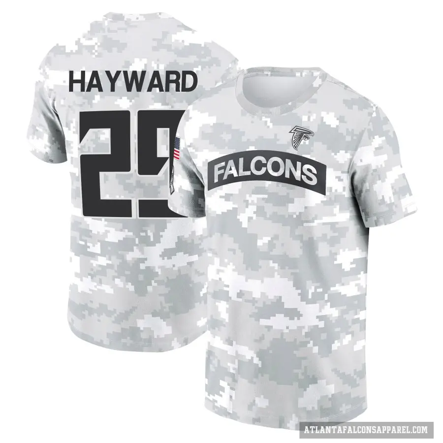Youth ＃29 Casey Hayward Atlanta Falcons Camo Arctic 2024 Salute to Service Performance T-Shirt