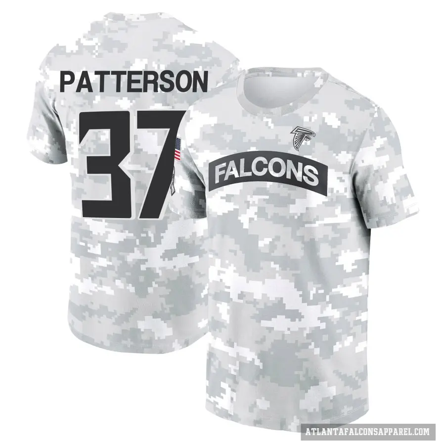 Youth ＃37 Riley Patterson Atlanta Falcons Camo Arctic 2024 Salute to Service Performance T-Shirt