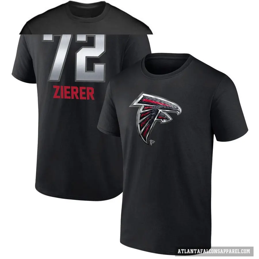 Youth ＃72 Kilian Zierer Atlanta Falcons Black Midnight Mascot T-Shirt