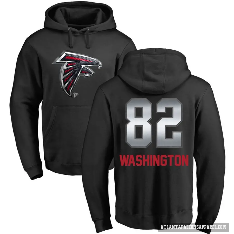 Youth ＃82 Casey Washington Atlanta Falcons Black Midnight Mascot Pullover Hoodie