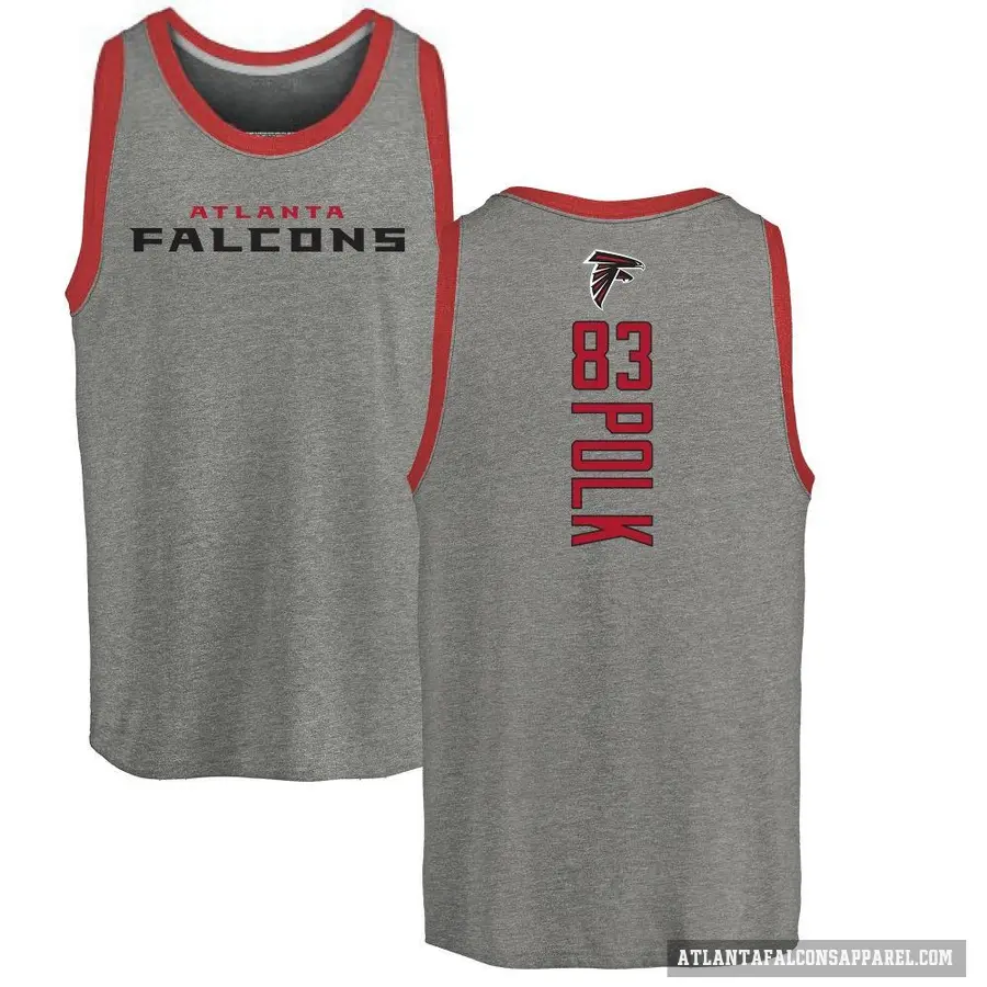Youth ＃83 Makai Polk Atlanta Falcons Ash Backer Tank Top