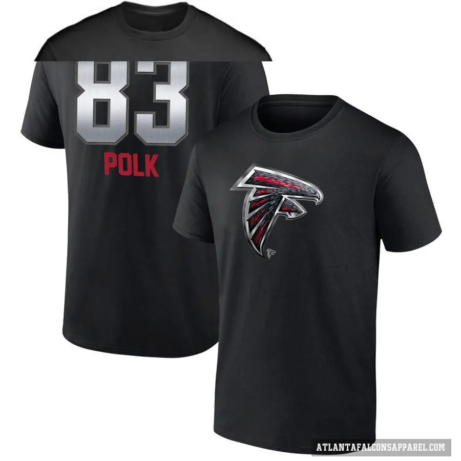 Youth ＃83 Makai Polk Atlanta Falcons Black Midnight Mascot T-Shirt