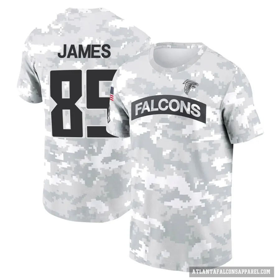 Youth ＃85 Tyshaun James Atlanta Falcons Camo Arctic 2024 Salute to Service Performance T-Shirt