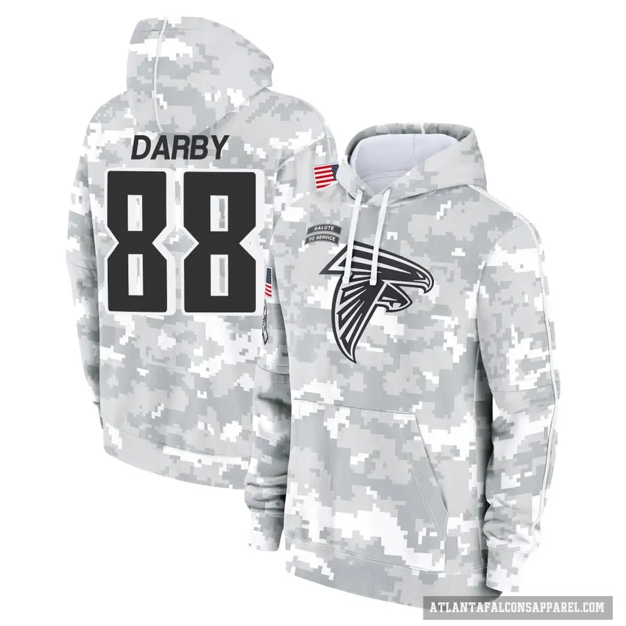 Youth ＃88 Frank Darby Atlanta Falcons Arctic Camo 2024 Salute to Service Club Fleece Pullover Hoodie