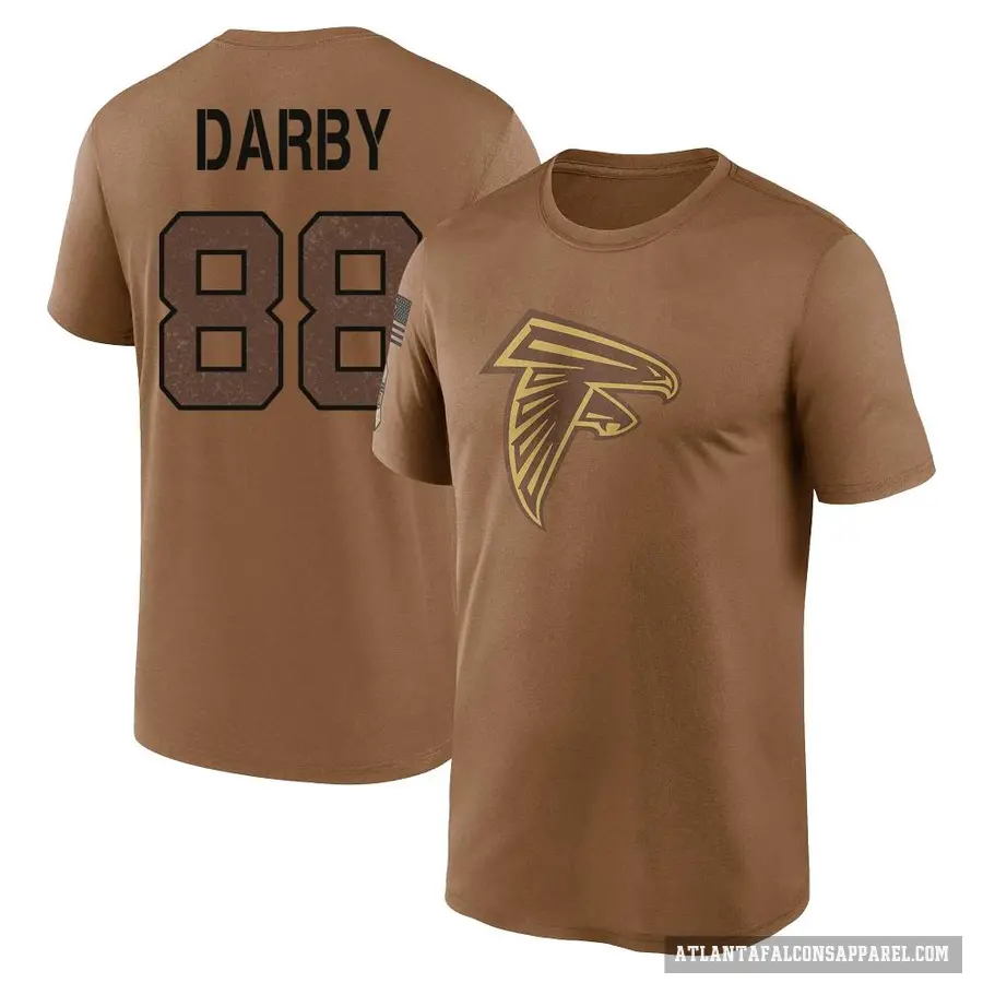 Youth ＃88 Frank Darby Atlanta Falcons Brown 2023 Salute To Service Performance T-Shirt