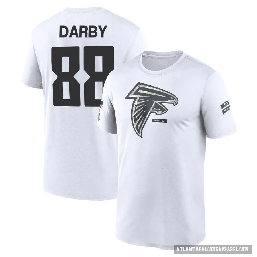 Youth ＃88 Frank Darby Atlanta Falcons White 2024 Salute to Service Performance T-Shirt