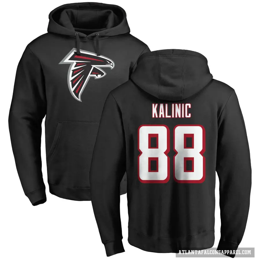 Youth ＃88 Nikola Kalinic Atlanta Falcons Black Pro Line Logo Pullover Hoodie