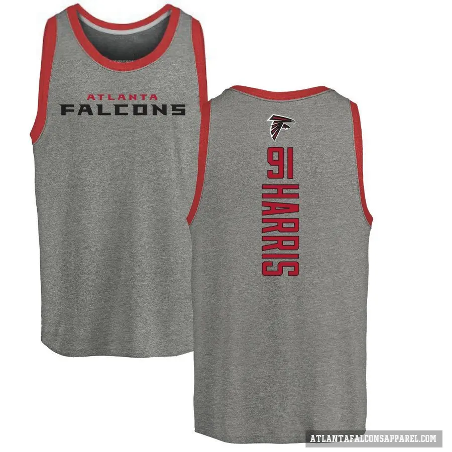 Youth ＃91 Demone Harris Atlanta Falcons Ash Backer Tank Top