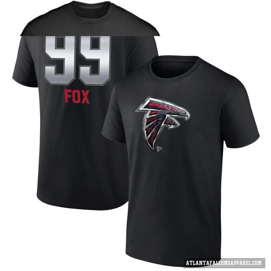 Youth ＃99 Morgan Fox Atlanta Falcons Black Midnight Mascot T-Shirt